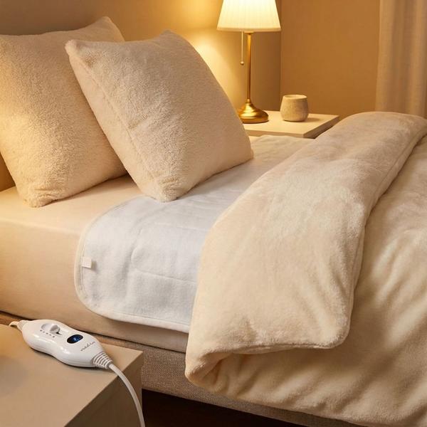 Confortevole sottocoperta riscaldata, coperta elettrica riscaldata, utilizzabile anche come piumino riscaldato, 150 x 80 cm, scaldamaterasso per tutti i letti standard