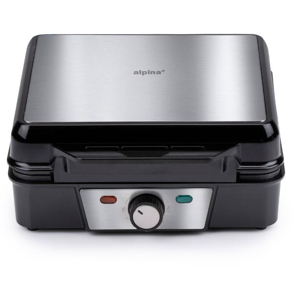 Hochwertiges Waffeleisen (schwarz) für 4 perfekte Belgische Waffeln – Präzise Temperaturkontrolle, Antihaftbeschichtung, für genussvolle Waffelkreationen