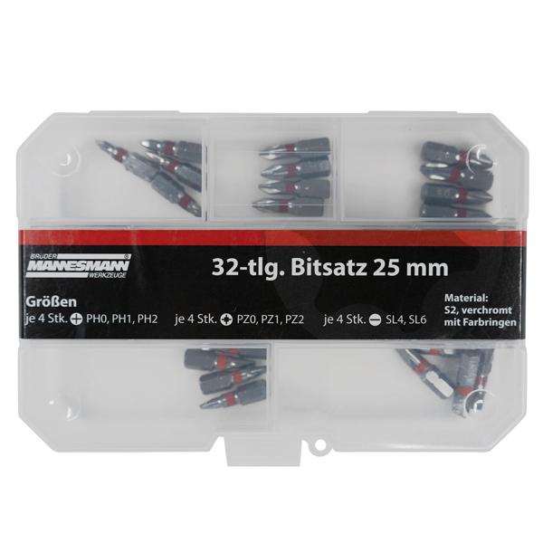 Set di inserti fai-da-te in acciaio S2 ultra robusto, 32 pezzi, lunghezza 25 mm, anelli colorati, sabbiato, in pratica scatola di conservazione
