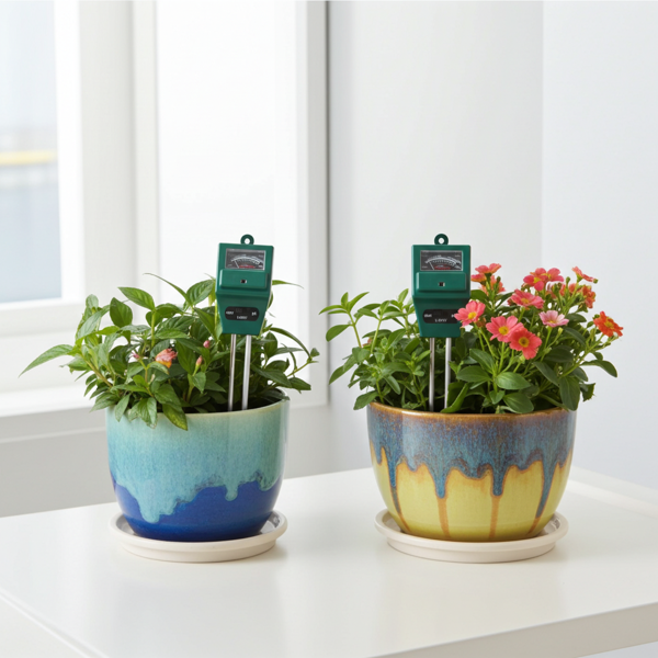 2 testeurs de sol 3-en-1: mesurent l’humidité, le pH et la luminosité – pour trouver l’emplacement idéal à l’épanouissement de vos plantes