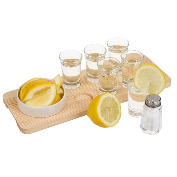 Tequila-Servier-Set, 9-teilig, inkl. Gläser, Salzstreuer und Schälchen
