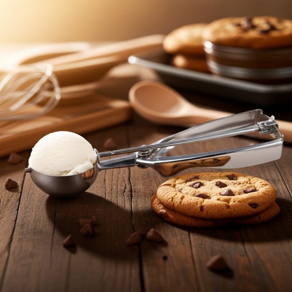 Portionneuse à glace professionnelle en acier inoxydable - Avec détacheur pour boules parfaites - Idéale glaces, sorbets, desserts (Ø 5,5cm)