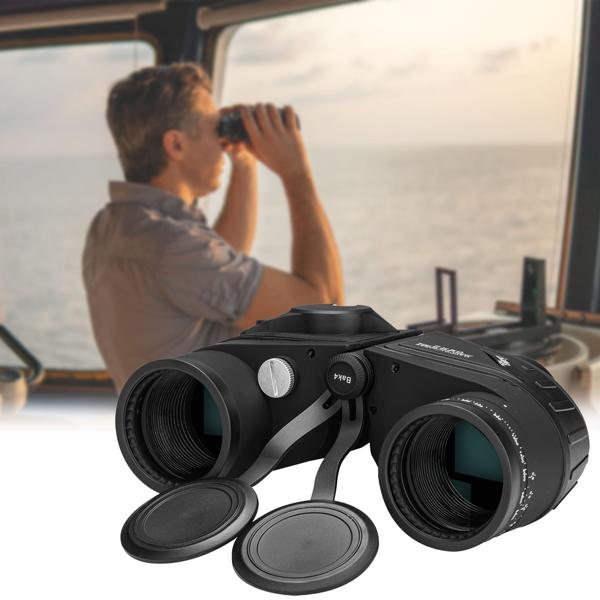 Jumelles marines 7 x 50 – télémètre, vision nocturne LED, boussole – étanches, flottantes, idéales pour l’outdoor