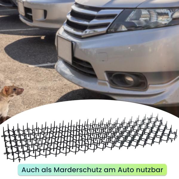 Dornen-Gitter Matten, 36er Spar Set mit Spikes zur Tierabwehr, individuell erweiterbar, Tiervertreiber Stachelmatten gegen Katzen, Hunde, Marder, Schnecken, Vögel