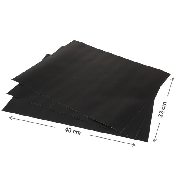 Wiederverwendbare Silikon-Grill- & Backmatte 3er-Set - Ideal für Ofen bis 260°C - Platzsparend & leicht zu reinigen - 40 x 33 cm für Hobbygriller & Bäcker