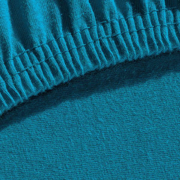 Drap housse en jersey Premium – pour lit 1 place – pétrole 