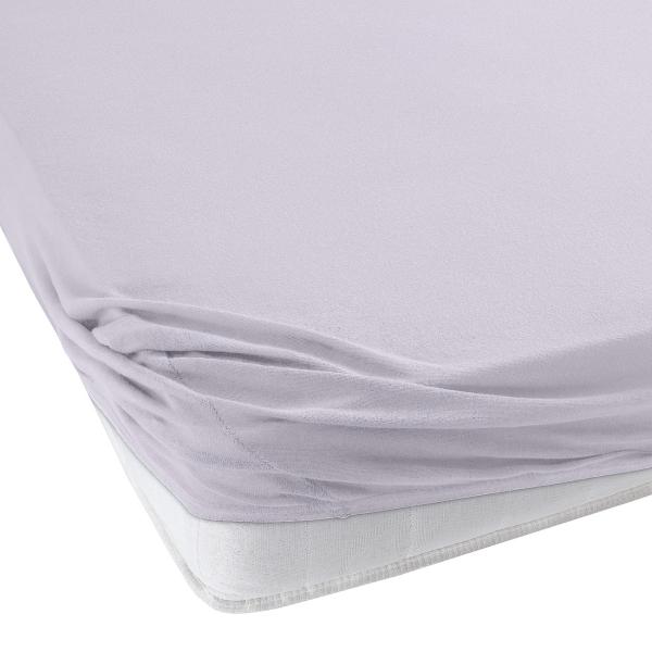 Drap housse en jersey Premium – pour lit 1 place – argent 
