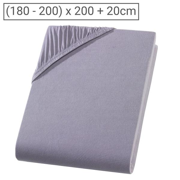 Drap-housse jersey pour sur-matelas de sommier, surdimensionné, gris