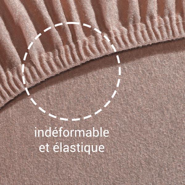 Einzelbett Fixleintuch Premium Qualität – 100% Heavy Jersey Baumwolle Öko-Tex 100 – 90x200cm, nougat, bügelfrei, waschbar 60°C – atmungsaktiv & formstabil