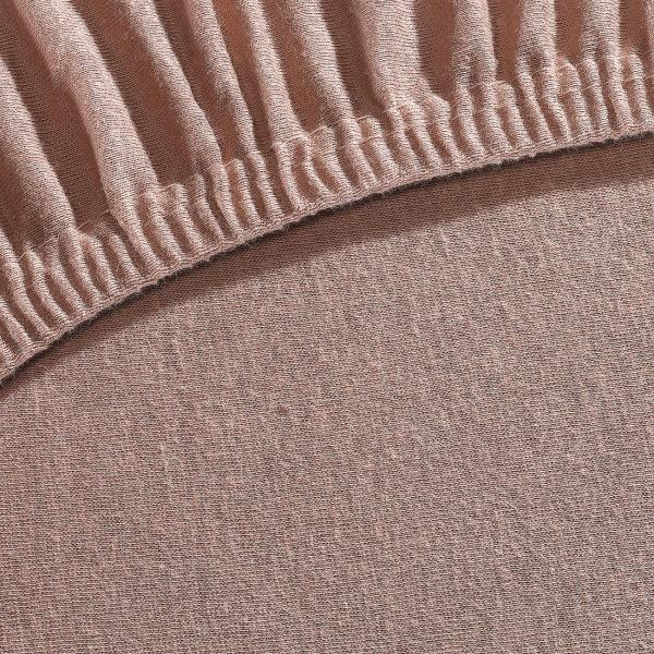 Einzelbett Fixleintuch Premium Qualität – 100% Heavy Jersey Baumwolle Öko-Tex 100 – 90x200cm, nougat, bügelfrei, waschbar 60°C – atmungsaktiv & formstabil