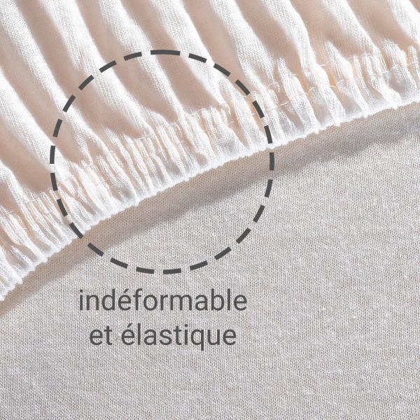 Lenzuolo ad acqua/boxspring di qualità premium in jersey, naturale, 200 x 220 cm