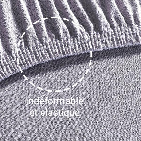 Lenzuolo ad acqua/boxspring di qualità premium in jersey, grigio, 200 x 220 cm