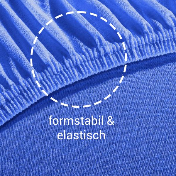 Drap-housse en jersey Superb pour lit à eau/boxspring, bleu roi, 200 x 220 cm