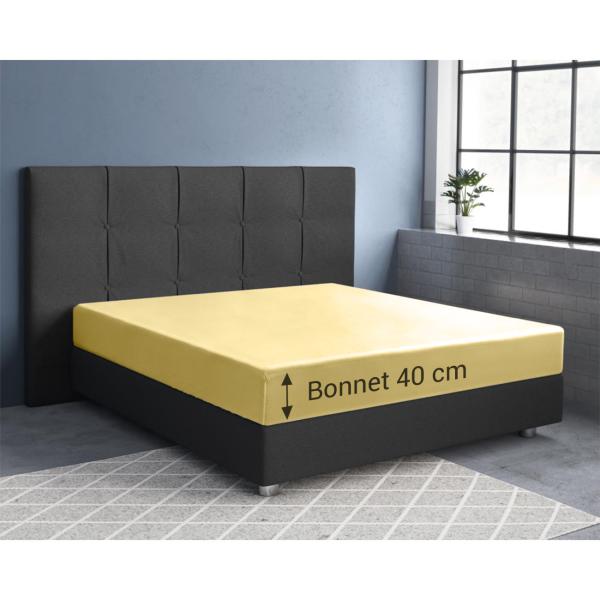 Drap-housse en jersey Superb pour lit à eau/boxspring, jaune maïs, 200 x 220 cm