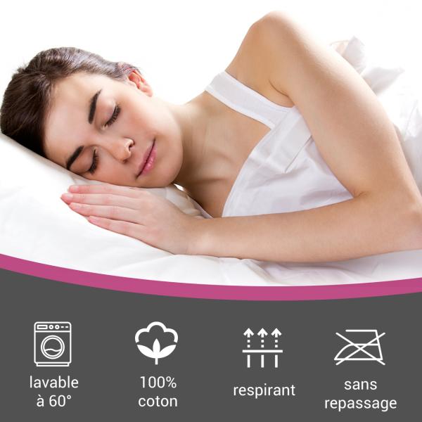 Drap-housse en jersey Superb pour lit à eau/boxspring, rose, 200 x 220 cm