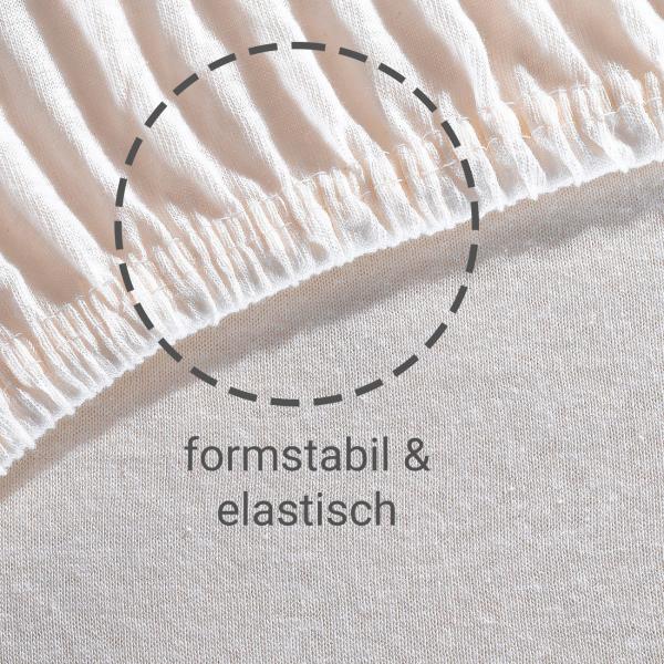 Drap-housse en jersey Premium – pour surmatelas 2 places, extra-large – nature