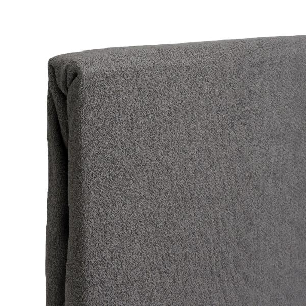 Lenzuolo fisso oversize in spugna di lusso, 80% cotone, 20% microfibra, grigio, 180 x 200 cm