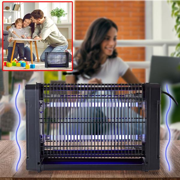 Effektiver UV-Insektenvernichter, 16W, 2 UV-Röhren – IP20, 40x26x10cm, für eine chemiefreie und zuverlässige Insektenbekämpfung 