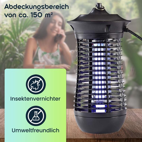 Leistungsstarker Insektenvernichter UV Lichtfalle 150m² , LED 18W – Optimale Anwendung, Hohe Effizienz & Sicherheit