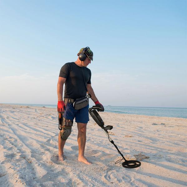 Détecteur de métaux professionnel électronique - Reconnaissance multi-métaux, étanche 20cm, localisation précise, recherche jusqu‘à 25cm - Écran LCD