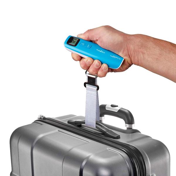 Präzise digitale Kofferwaage mit gut ablesbarem LCD-Display – ideal für Reisen, wiegt Gepäck bis 50 kg, kompakt, leicht, handlich & benutzerfreundlich