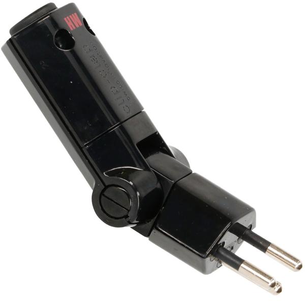 Adaptateur de Prise Murale Pivotant et Pliable Type 12 Noir - Angle 180° Vertical / 130° Horizontal - 250V 10A - Flexible & Réutilisable