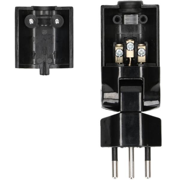 Adaptateur de Prise Murale Pivotant et Pliable Type 12 Noir - Angle 180° Vertical / 130° Horizontal - 250V 10A - Flexible & Réutilisable