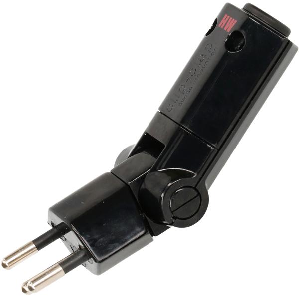 Adaptateur de Prise Murale Pivotant et Pliable Type 12 Noir - Angle 180° Vertical / 130° Horizontal - 250V 10A - Flexible & Réutilisable
