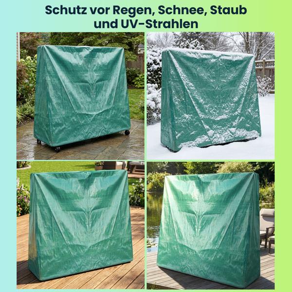 Abdeckplane für Tischtennisplatten, 185x160x70 cm – Wetterfeste, UV-beständige & reissfeste Hülle - universell passend