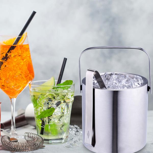 Seau à glace à double paroi, acier inoxydable, 1,2 l