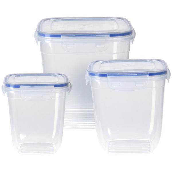 Barattoli di stoccaggio, set di 3, 1100/1950/3250ml, trasparenti