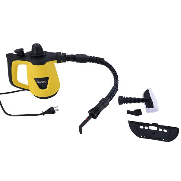 Hocheffektiver Dampf-Reiniger, tragbar, umfangreiches Zubehör, starke 1.000 Watt, 135°C,  3-5 min Aufheiz-Zeit, für Möbel, Polster, Küche, Bad, Auto