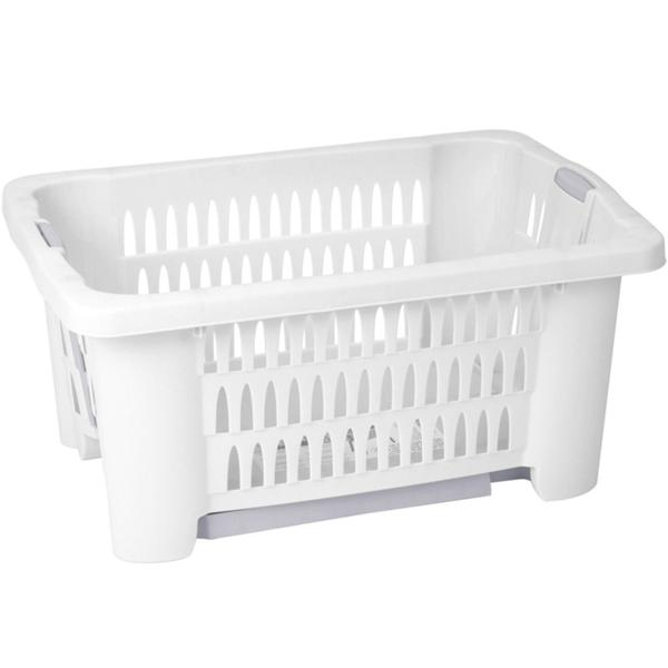 Wäschekorb mit Beinen, weiss, 60 x 40 x 60 cm