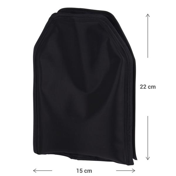 Set 4 Rafraîchisseurs Bouteille - Flexible & Compact - Refroidisseur Boissons Portable - 15x22.5 cm - Polyester Noir - Idéal Pique-nique/Voyage