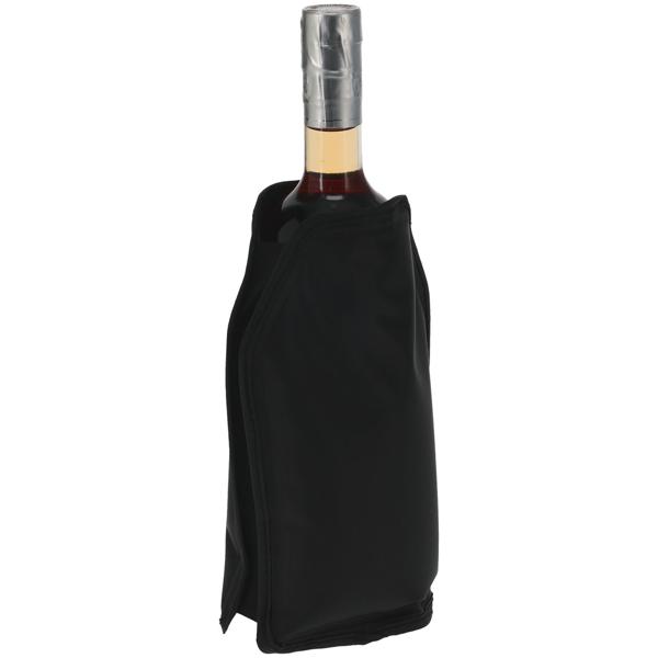 Set 4 Rafraîchisseurs Bouteille - Flexible & Compact - Refroidisseur Boissons Portable - 15x22.5 cm - Polyester Noir - Idéal Pique-nique/Voyage