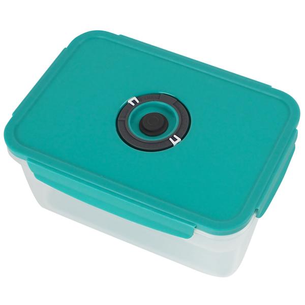 Boîte de conservation sous vide 1200ml - Fermeture à clic étanche, pompe incluse - Sans BPA, compatible congélation, affichage date