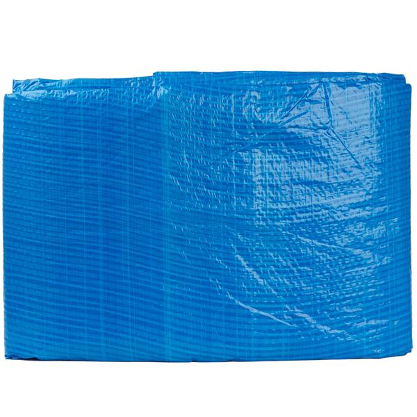 Lot de 2 bâches de protection - résistant aux intempéries - tissu polyéthylène - 4x6m - bleu - œillets de fixation - multifonction