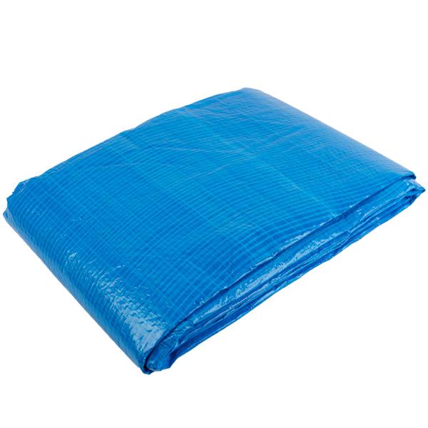 Lot de 2 bâches de protection - résistant aux intempéries - tissu polyéthylène - 4x6m - bleu - œillets de fixation - multifonction