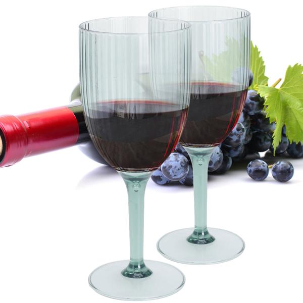 Weingläser, 2er-Set, Kunststoff, je 400 ml