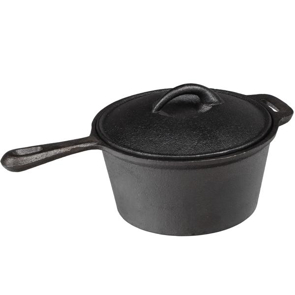 Set da barbecue in ghisa di alta qualità, 6 pezzi + scatola di legno
