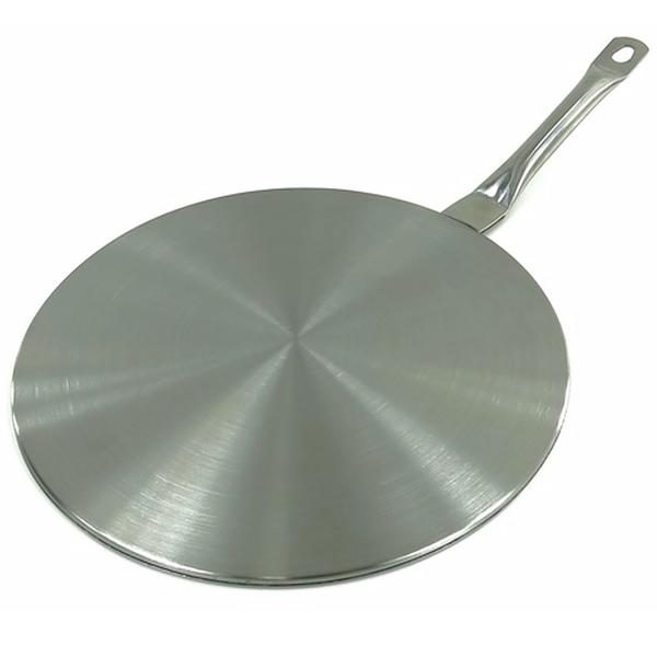 Piastre adattatrici universali per induzione, set di 3, 14,5/19/28 cm - in acciaio inox, con manico, rendono qualsiasi pentola compatibile con l‘induzione