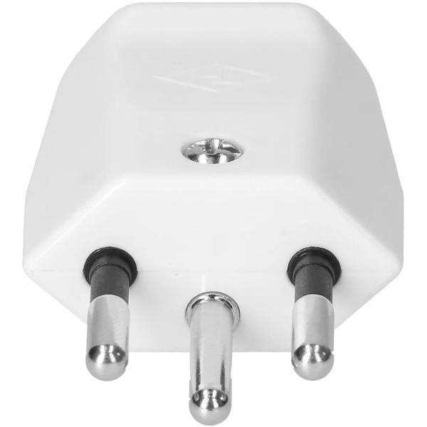 Fiche Prise Suisse T12 Blanc à Visser - L+N+PE 10A 250V Thermoplastique - Câble D 8.5mm - Électricité Max Hauri