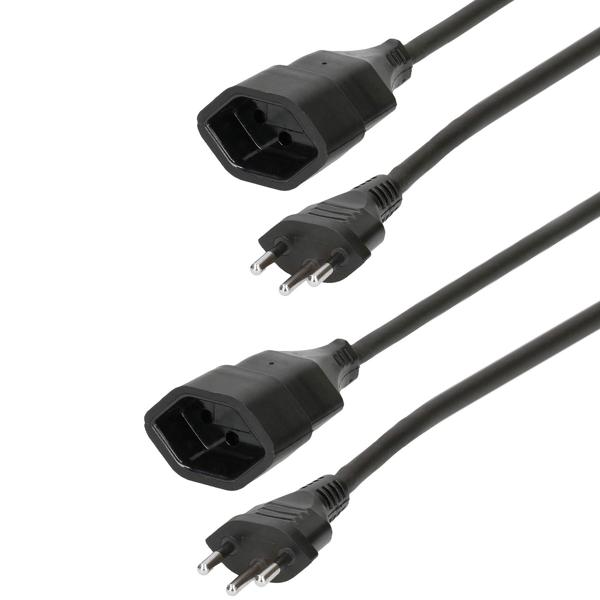 2er-Set Robustes Verlängerungskabel, schwarz, je 9 m – 3-polig mit Kupplung – flexibles & langlebiges Stromkabel für Haushalt, Garten & Werkstatt