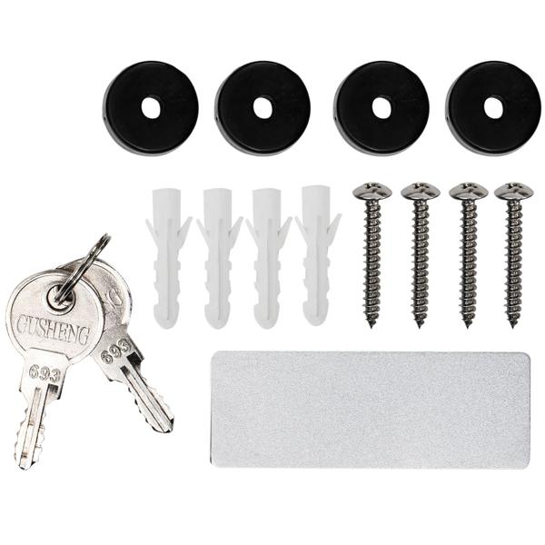 Boîte aux lettres en acier inoxydable avec compartiment à journaux et plaque nominative – système de verrouillage incl. 2 clés – insertion DIN A4 sans pli – kit de montage inclus