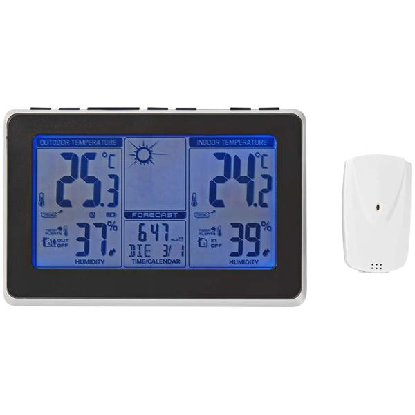 Station Météo Numérique Sans Fil - Capteur Extérieur Multifonction - Affichage LCD - Température Int/Ext, Prévisions Météo & Réveil