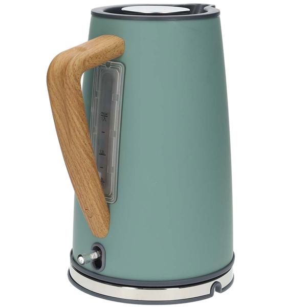 Bouilloire électrique design - 1.7L, 2200W, vert menthe - Acier inoxydable Soft-Touch, pivotante 360°, filtre anticalcaire, protection surchauffe, sans fil