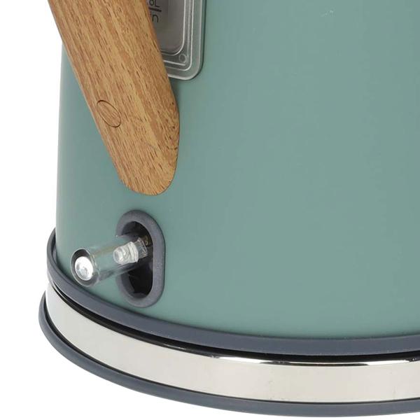 Bouilloire électrique design - 1.7L, 2200W, vert menthe - Acier inoxydable Soft-Touch, pivotante 360°, filtre anticalcaire, protection surchauffe, sans fil