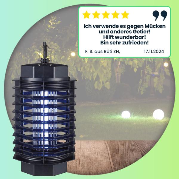 2er-Set UV-Insektenfalle, elektrische Fliegenlampe, Steckdose, bis 50m². Leistungsstarker Insektenvernichter, hygienisch & sicher für Wohnräume