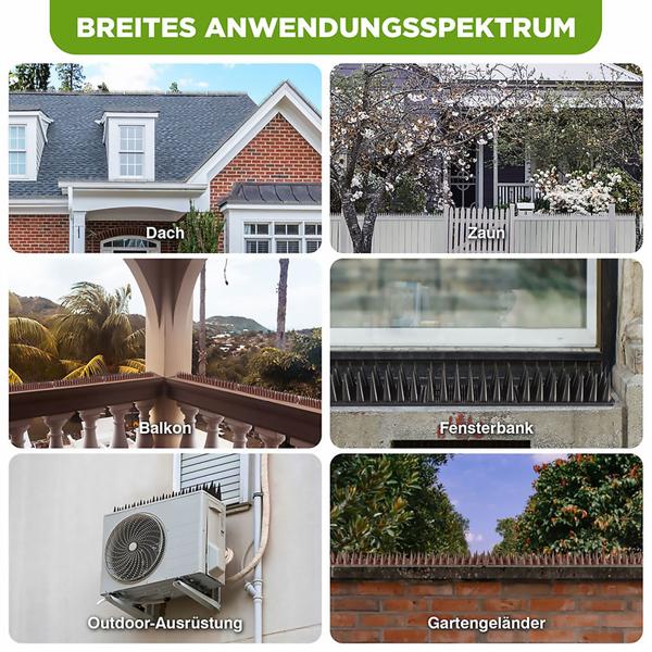 Anti-Tauben-Spikes, weiss, 12 x 45cm Module, Gesamtlänge: 5,4 Meter, zuverlässiger Schutz, sichere Vogelabwehr, flexible Anwendung