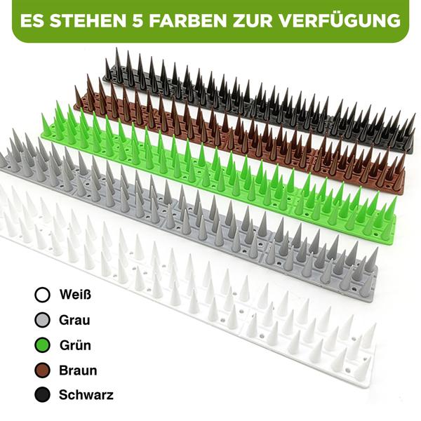 Taubenabwehr-Spikes, 5,4m: 12 braune Module (45cm). Zuverlässige Anti-Vogel-Spikes für wirksamen Schutz. Diskret & einfach zu installieren
